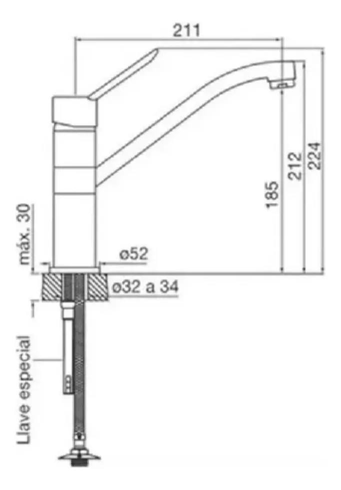 Segunda imagen para búsqueda de monocomando fv cocina