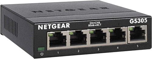 Imagen 1 de 2 de Switch Netgear 5 Puertos Gigabit 10 100 1000 Net Gear Gz305