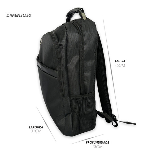 Mochila Bolsa Reforçada Impermeável Alça Cabo De Aço