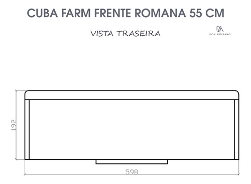Cuba Cozinha Farm Sink Frente Romana 55 Cm Fazenda