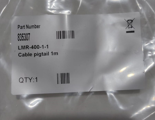 Imagen 2 de 4 de Remate Cable Pigtail Lmr-400-1-1 De 1 Mt Parte 835307