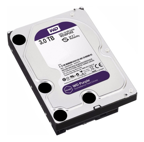 Imagen 3 de 3 de Disco duro interno Western Digital WD Purple WD30PURX 3TB púrpura