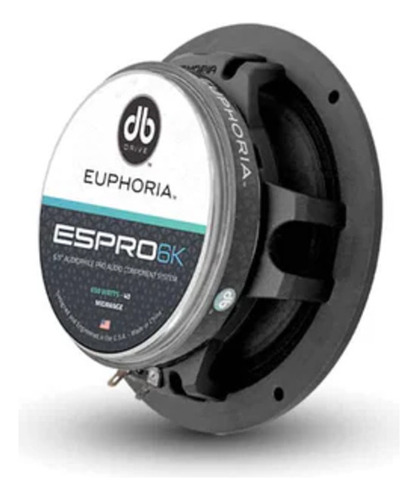 Set De Medios Rangos Para Automóvil Euphoria By Db Drive E5pro 6k 6.5 Pulgadas 350 Watts Máximo 180 Watts Rms 4 Ohms Color Negro