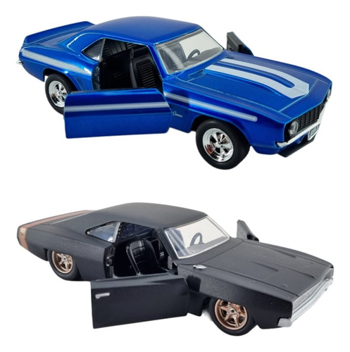 Duo Rápidos&furiosos Legacy Series Camaro&charger Esc. 1:43 Azul/negro