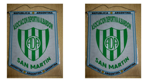 Banderin Grande 40cm Asoc Deportiva Albardon San Martin