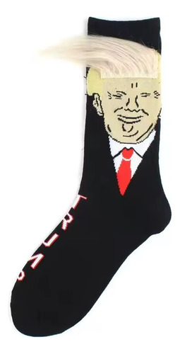 Calcetines Donald Trump Calcetas Presidente Donald Trump 3d Negro 3d Estampado Unitalla