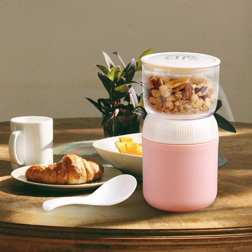 Lunch Pot Yogurt Recipiente De Comida Aislado De 2 Niveles