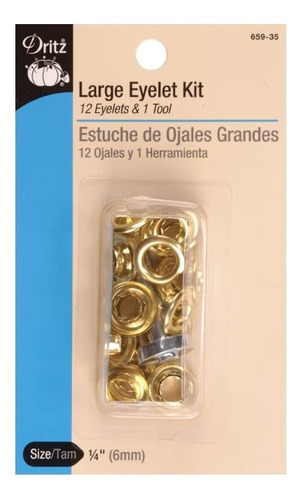 Dritz 659-35 - Kit De Ojales Grandes Con Herramienta  Dorado