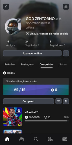 Conta De Xbox, Com Jogos Na Conta, E Assinatura Game Pass.