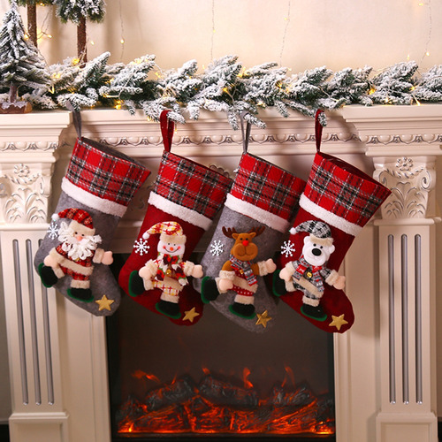 Bolsa De Calcetines Navideños De Muñeca Creativa De Nuevo