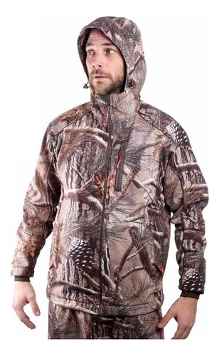 Campera Rececho Impermeable  Braman Camuflado Lemu Pino