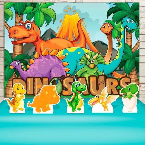 Banner Festa Painel Baby Dinossauro Desenho 1,50x1m