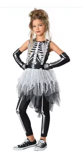 Disfraz Esqueleto Vampira Fantasma Para Niña Halloween