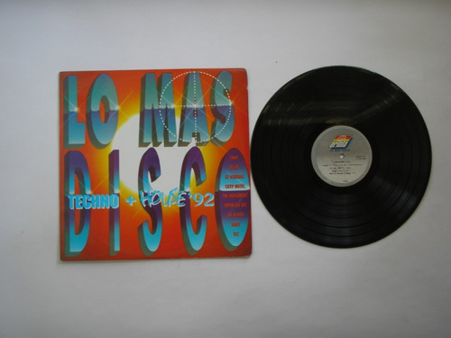 Lp Vinilo Lo Mas Disco Techno + House 92 Edic  Colombia 1992