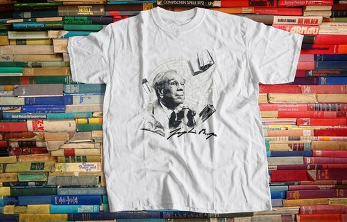 Remera Jorge Luis Borges (dama/unisex)