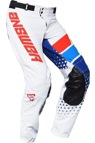  Pantalón Answer Elite Korza White/red/hyper Blue/reflex Mx