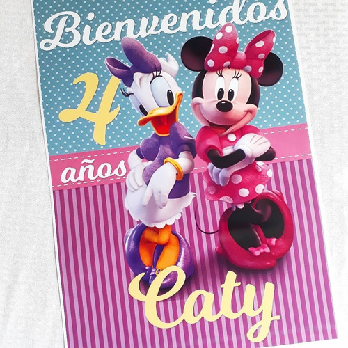 Minnie Daisy Party Box Candy Bar Para 12 Kit Impreso Mickey
