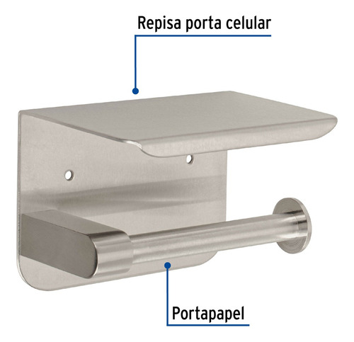 Portarrollo A/satin Con Soporte Para Celular Foset 46355