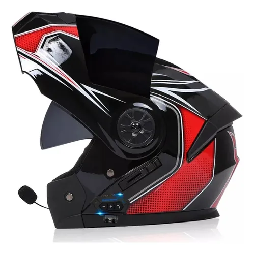 Casco De Moto Modular Integrado,con Bluetooth