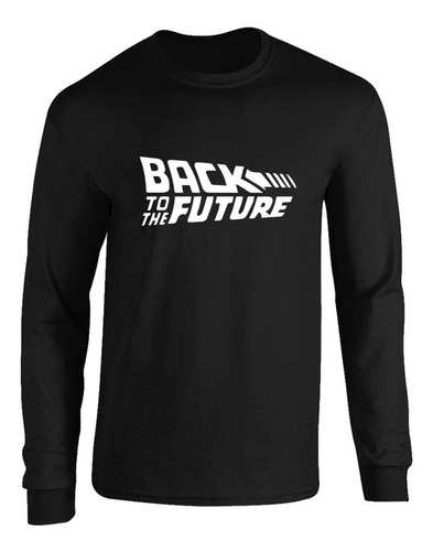 Camibuso  Volver Al Futuro  Negro Camiseta Manga Larga 
