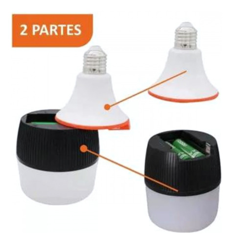 Kit 4 Lâmpada De Emergência Led Bivolt 6h Ligada Sem Energia