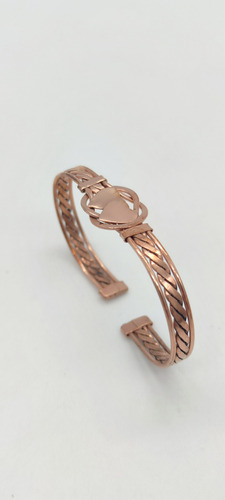 Pulsera De Cobre, Ajustable, Diseño Unisex Corazones #3