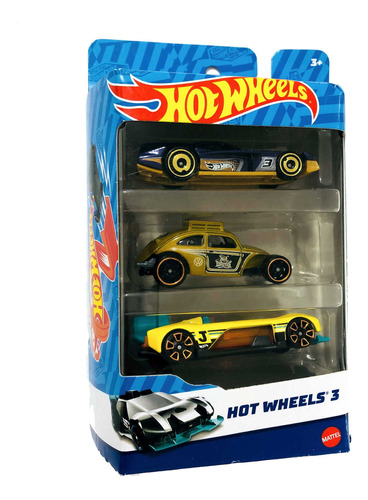 Pack Hot Wheels 3 Unidades - Mattel Escala 1/64