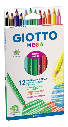 Lapices De Colores Giotto Mega X 12
