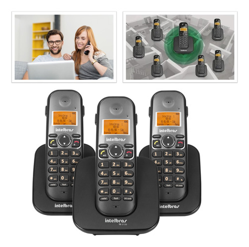 Telefone Sem Fio Intelbras Com 2 Ramais Ts5123 E Viva Voz