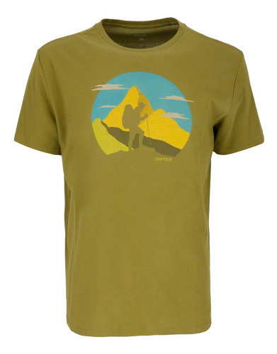 Polera Manga Corta Hiking Men Olive Doite