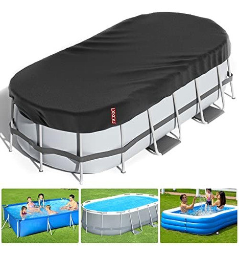 Cubierta Rectangular Piscina Sobre Suelo 9x4m Impermeable