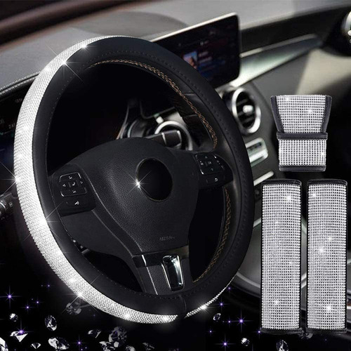 Para Decoración Coche Para Mujer Funda Volante Diamante