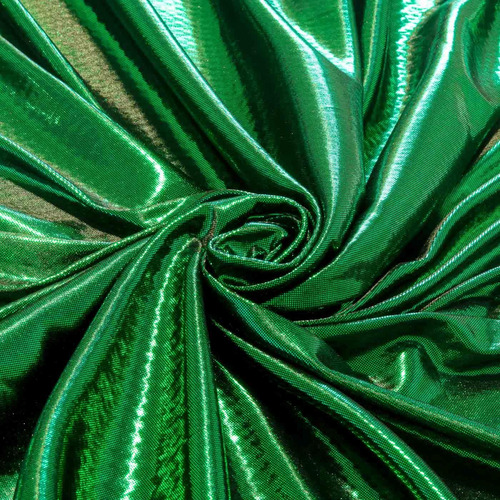 Tecido Lame Com Brilho Metalizado - 2 Metros- Verde Bandeira