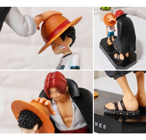 Action Figure Luffy & Shanks One Piece 18 Cm