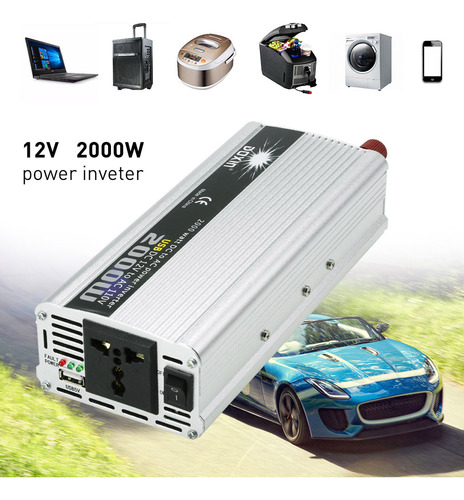 Inversor De Corriente Portátil Para Automóvil De 2000 W W Dc