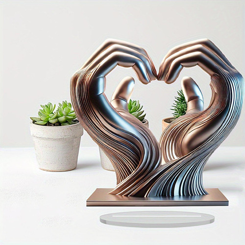 Decoración Acrílica De Manos En Forma De Corazón,