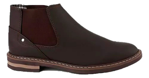 Botas Tipo Chelsea Hombre En Cuero Ref. Houston Negro Y Café