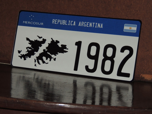 Chapa Patente 13x30 Guerra De Malvinas Islas Argentinas 1982