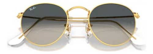 Anteojos De Sol Ray-ban Round Metal Gold Grey Gradient Diseño Ocean