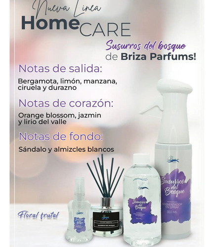 Aromatizantes De Ambiente Briza Parfums 350ml Recarga