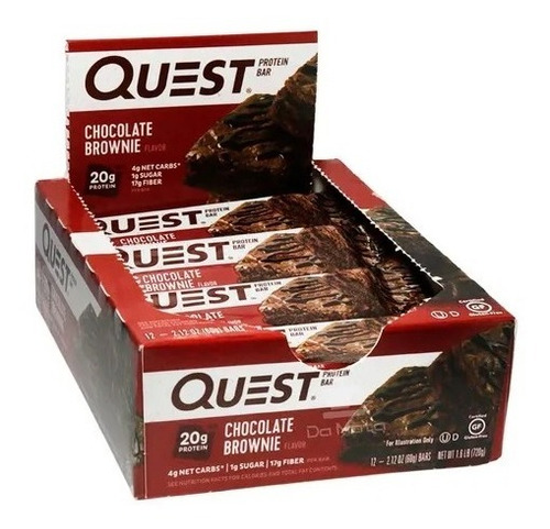 Quest Bar ( Caixa C/ 12 Unidades ) 21g Proteína - Sabor Chocolate Brownie