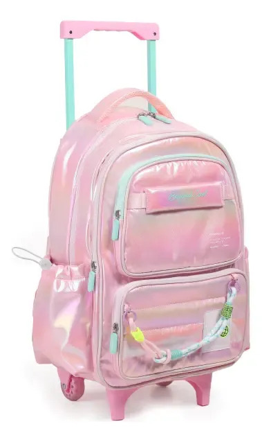 Mochila Chimola Carro 18 Puffy And Shiny Color Pink