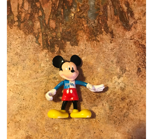 Juguete De Plástico De Mickey Mouse Con Playera De Argentina (Usado)