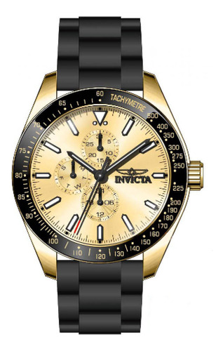 Estuche De Aviador Invicta 38405 En Oro Amarillo Para Hombre