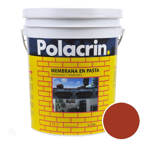      Polacrin Membrana En Pasta Rojo Teja X 20lts - Caporaso