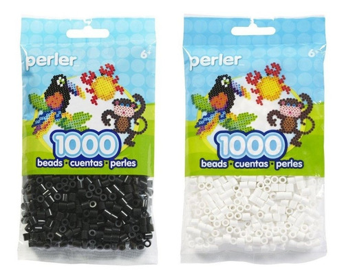 Canutillos Beads 2000 Unidades (mil Blancas Y Mil Negras)