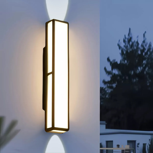 Lamparas De Pared Lampara Decorativa Con Luces Led 30cm Aplique de Pared Exteriores y Interior, Impermeable, Luz Cálida 3000K, Luz del Porche, para Pasillos Exteriores, Jardines, Balcones, Terrazas