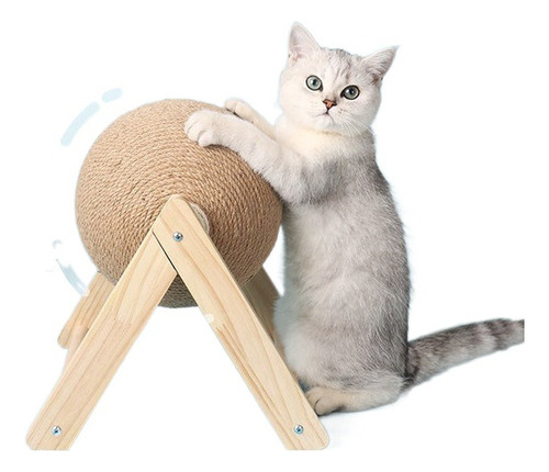 Bola Rascadora De Madera Para Gatos Para Afilar Garras C