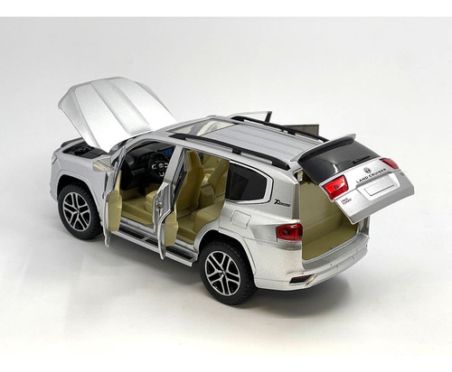 Carro/camioneta En Miniatura Mijo Land Cruiser 2023 1:24 Color Plata