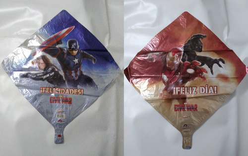 2 Globos Metalico 22puLG Original Civil War Capitan America